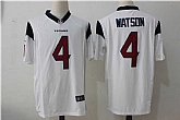 Nike Houston Texans #4 Deshaun Watson White Team Color Game Jersey,baseball caps,new era cap wholesale,wholesale hats
