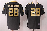 Nike New Orleans Saints #28 Adrian Peterson Black Team Color Game Jersey,baseball caps,new era cap wholesale,wholesale hats