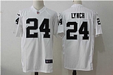 Nike Oakland Raiders #24 Marshawn Lynch White Team Color Game Jersey,baseball caps,new era cap wholesale,wholesale hats