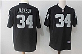 Nike Oakland Raiders #34 Bo Jackson Black Team Color Game Jersey,baseball caps,new era cap wholesale,wholesale hats