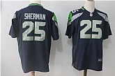 Nike Seattle Seahawks #25 Richard Sherman Navy Blue Team Color Game Jersey,baseball caps,new era cap wholesale,wholesale hats