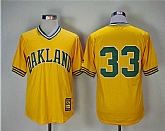 Oakland Athletics #33 Jose Canseco Yellow Turn Back The Clock Copperstown Collection Stitched Jerseys,baseball caps,new era cap wholesale,wholesale hats