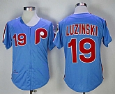 Philadelphia Phillies #19 Greg Luzinski Blue 1980 Mitchell & Ness Stitched Jerseys,baseball caps,new era cap wholesale,wholesale hats
