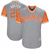 San Francisco Giants #28 Buster Posey Buster Majestic Gray 2017 Players Weekend Jersey,baseball caps,new era cap wholesale,wholesale hats