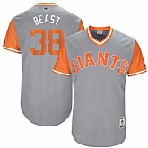 San Francisco Giants #38 Michael Morse Beast Majestic Gray 2017 Players Weekend Jersey,baseball caps,new era cap wholesale,wholesale hats