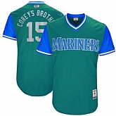 Seattle Mariners #15 Kyle Seager Corey's Brother Majestic Aqua 2017 Players Weekend Jersey,baseball caps,new era cap wholesale,wholesale hats