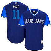 Toronto Blue Jays #11 Kevin Pillar Pill Majestic Royal 2017 Players Weekend Jersey,baseball caps,new era cap wholesale,wholesale hats