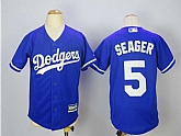 Youth Los Angeles Dodgers #5 Corey Seager Blue New Cool Base Stitched Jerseys,baseball caps,new era cap wholesale,wholesale hats