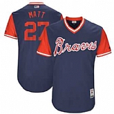 Atlanta Braves #27 Matt Kemp Matt Majestic Navy 2017 Players Weekend Jersey JiaSu,baseball caps,new era cap wholesale,wholesale hats