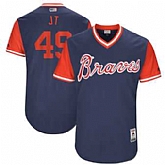 Atlanta Braves #49 Julio Teheran JT Majestic Navy 2017 Players Weekend Jersey JiaSu,baseball caps,new era cap wholesale,wholesale hats