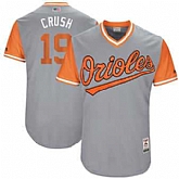 Baltimore Orioles #19 Chris Davis Crush Majestic Gray 2017 Players Weekend Jersey JiaSu,baseball caps,new era cap wholesale,wholesale hats