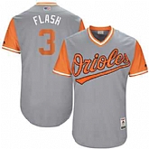 Baltimore Orioles #3 Ryan Flaherty Flash Majestic Gray 2017 Players Weekend Jersey JiaSu,baseball caps,new era cap wholesale,wholesale hats