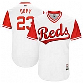 Cincinnati Reds #23 Adam Duvall Duvy Majestic White 2017 Players Weekend Jersey JiaSu,baseball caps,new era cap wholesale,wholesale hats