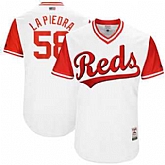 Cincinnati Reds #58 Luis Castillo La Piedra Majestic White 2017 Players Weekend Jersey JiaSu,baseball caps,new era cap wholesale,wholesale hats