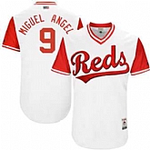 Cincinnati Reds #9 Jose Peraza Miguel Angel Majestic White 2017 Players Weekend Jersey JiaSu,baseball caps,new era cap wholesale,wholesale hats