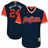 Cleveland Indians #24 Andrew Miller Miller Time Majestic Navy 2017 Players Weekend Jersey JiaSu,baseball caps,new era cap wholesale,wholesale hats