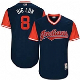 Cleveland Indians #8 Lonnie Chisenhall Big Lon Majestic Navy 2017 Players Weekend Jersey JiaSu,baseball caps,new era cap wholesale,wholesale hats