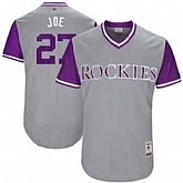 Colorado Rockies #27 Trevor Story Joe Majestic Gray 2017 Players Weekend Jersey JiaSu,baseball caps,new era cap wholesale,wholesale hats