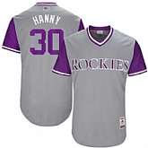 Colorado Rockies #30 Ryan Hanigan Hanny Majestic Gray 2017 Players Weekend Jersey JiaSu,baseball caps,new era cap wholesale,wholesale hats