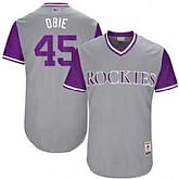 Colorado Rockies #45 Scott Oberg Obie Majestic Gray 2017 Players Weekend Jersey JiaSu,baseball caps,new era cap wholesale,wholesale hats