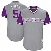 Colorado Rockies #5 Carlos Gonzalez Cargo Majestic Gray 2017 Players Weekend Jersey JiaSu,baseball caps,new era cap wholesale,wholesale hats
