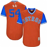 Houston Astros #54 Mike Fiers Kai Majestic Orange 2017 Players Weekend Jersey JiaSu,baseball caps,new era cap wholesale,wholesale hats
