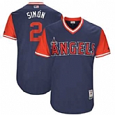 Los Angeles Angels #2 Andrelton Simmons Simon Majestic Navy 2017 Players Weekend Jersey JiaSu,baseball caps,new era cap wholesale,wholesale hats
