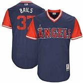 Los Angeles Angels #37 Andrew Bailey Bails Majestic Navy 2017 Players Weekend Jersey JiaSu,baseball caps,new era cap wholesale,wholesale hats