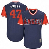 Los Angeles Angels #47 Ricky Nolasco Tricky Majestic Navy 2017 Players Weekend Jersey JiaSu,baseball caps,new era cap wholesale,wholesale hats