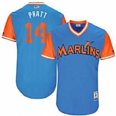 Miami Marlins #14 Martin Prado Pratt Majestic Blue 2017 Players Weekend Jersey JiaSu,baseball caps,new era cap wholesale,wholesale hats