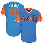 Miami Marlins #45 Vance Worley Vanimal Majestic Blue 2017 Players Weekend Jersey JiaSu,baseball caps,new era cap wholesale,wholesale hats