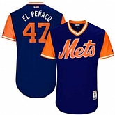 New York Mets #47 Hansel Robles El Penaco Majestic Royal 2017 Players Weekend Jersey JiaSu,baseball caps,new era cap wholesale,wholesale hats