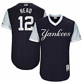 New York Yankees #12 Chase Headley Head Majestic Navy 2017 Players Weekend Jersey JiaSu,baseball caps,new era cap wholesale,wholesale hats