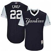 New York Yankees #22 Jacoby Ellsbury Chief Majestic Navy 2017 Players Weekend Jersey JiaSu,baseball caps,new era cap wholesale,wholesale hats