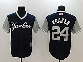 New York Yankees #24 Gary Sanchez Kraken Majestic Navy Players Weekend Mlb Jerseys,baseball caps,new era cap wholesale,wholesale hats