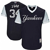 New York Yankees #34 Jaime Garcia J Gar Majestic Navy 2017 Players Weekend Jersey JiaSu,baseball caps,new era cap wholesale,wholesale hats