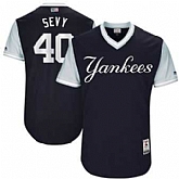New York Yankees #40 Luis Severino Sevy Majestic Navy 2017 Players Weekend Jersey JiaSu,baseball caps,new era cap wholesale,wholesale hats