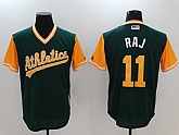 Oakland Athletics #11 Rajai Davis Raj Green Majestic Players Weekend Mlb Jerseys,baseball caps,new era cap wholesale,wholesale hats
