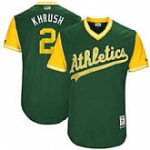 Oakland Athletics #2 Khris Davis Khrush Majestic Green 2017 Players Weekend Jersey JiaSu,baseball caps,new era cap wholesale,wholesale hats