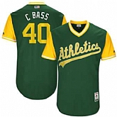 Oakland Athletics #40 Chris Bassitt C Bass Majestic Green 2017 Players Weekend Jersey JiaSu,baseball caps,new era cap wholesale,wholesale hats