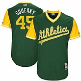 Oakland Athletics #45 Jharel Cotton Squeaky Majestic Green 2017 Players Weekend Jersey JiaSu,baseball caps,new era cap wholesale,wholesale hats