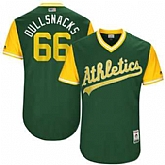 Oakland Athletics #66 Ryan Dull Dullsnacks Majestic Green 2017 Players Weekend Jersey JiaSu,baseball caps,new era cap wholesale,wholesale hats