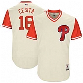 Philadelphia Phillies #16 Cesar Hernandez Cesita Majestic Tan 2017 Players Weekend Jersey JiaSu,baseball caps,new era cap wholesale,wholesale hats