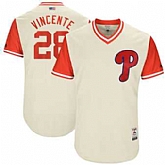 Philadelphia Phillies #28 Vince Velasquez Vincente Majestic Tan 2017 Players Weekend Jersey JiaSu,baseball caps,new era cap wholesale,wholesale hats