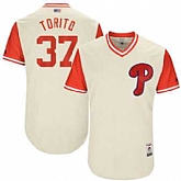 Philadelphia Phillies #37 Odubel Herrera Torito Majestic Tan 2017 Players Weekend Jersey JiaSu,baseball caps,new era cap wholesale,wholesale hats