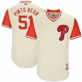 Philadelphia Phillies #51 Ricardo Pinto Pinto Bean Majestic Tan 2017 Players Weekend Jersey JiaSu,baseball caps,new era cap wholesale,wholesale hats