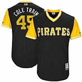 Pittsburgh Pirates #45 Gerrit Cole Cole Train Majestic Black 2017 Players Weekend Jersey JiaSu,baseball caps,new era cap wholesale,wholesale hats