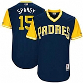 San Diego Padres #15 Cory Spangenberg Spangy Majestic Navy 2017 Players Weekend Jersey JiaSu,baseball caps,new era cap wholesale,wholesale hats