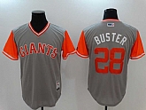 San Francisco Giants #28 Buster Posey Buster Majestic Gray Players Weekend Mlb Jerseys,baseball caps,new era cap wholesale,wholesale hats