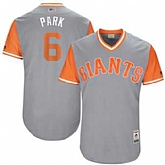 San Francisco Giants #6 Jarrett Parker Park Majestic Gray 2017 Players Weekend Jersey JiaSu,baseball caps,new era cap wholesale,wholesale hats